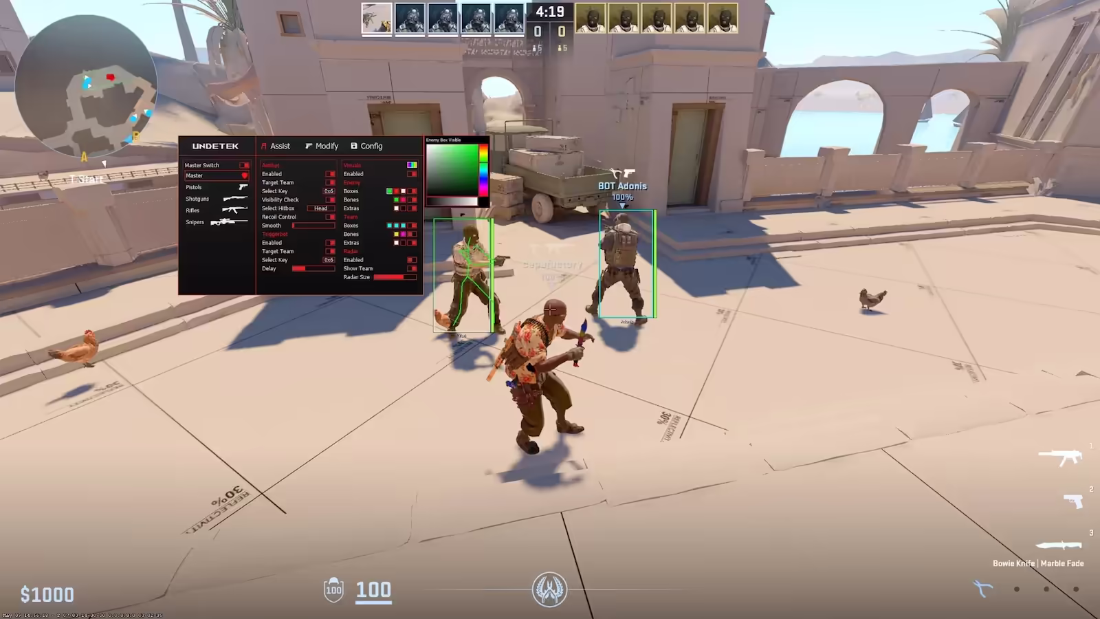 undetek visuals config cheat hack