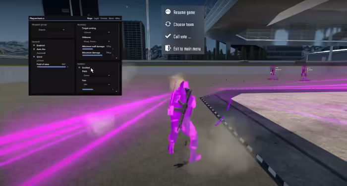 screenshot showing skin changer interface with knife model and glove selection configuration options